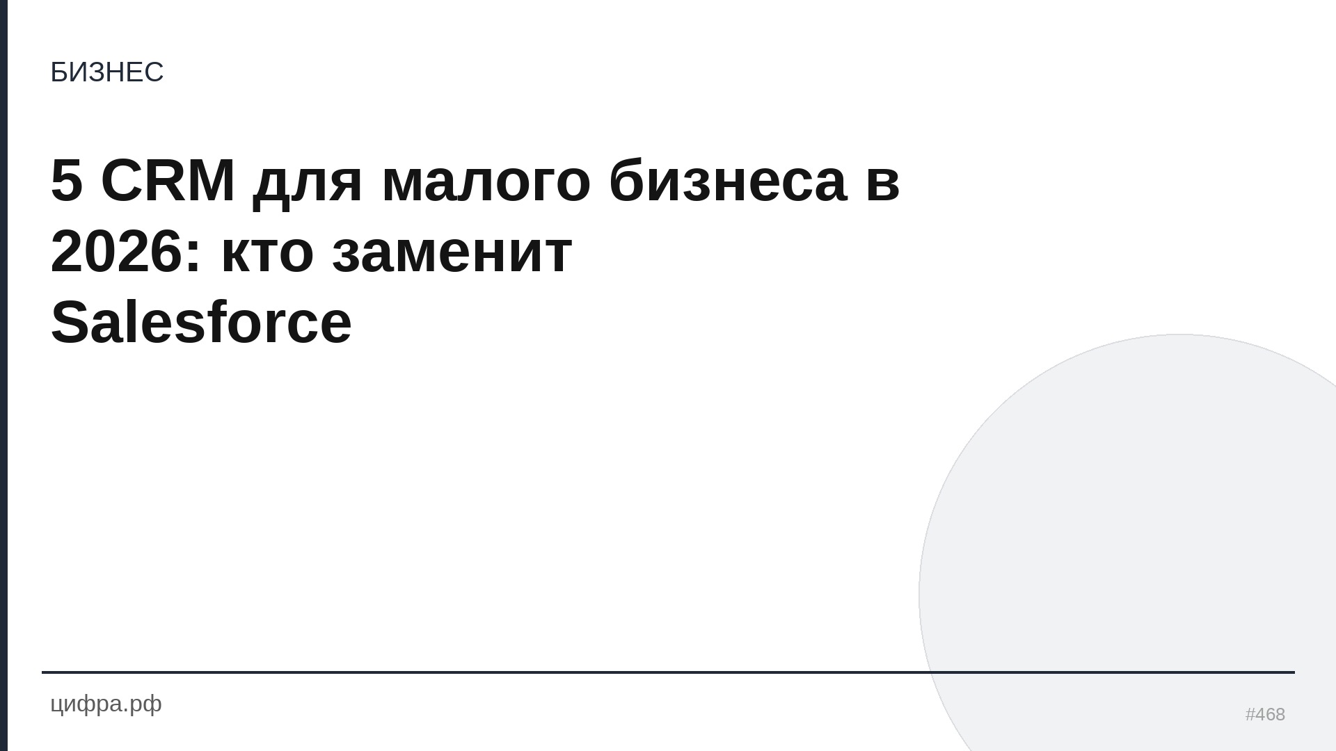 5 CRM для малого бизнеса в 2026: кто заменит Salesforce